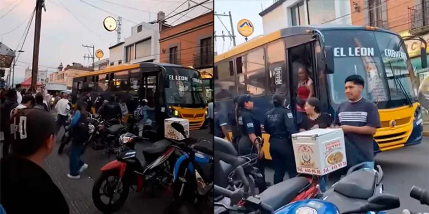 Captan a sujeto armado con machete en combi de Atlixco; hay temor ciudadano