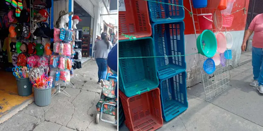 Sanciones a comerciantes invasores de banquetas en Texmelucan 