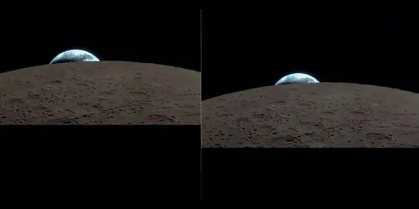 La impactante imagen de la Tierra “ocultándose” en el espacio tomada desde el Artemis II