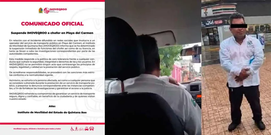 VIDEO. Taxista en Playa del Carmen es suspendido por retener a turistas y cobrar tarifa abusiva