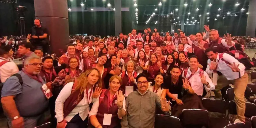 Tonantzin Fernández asiste a Congreso de Morena y celebra nueva etapa del partido
