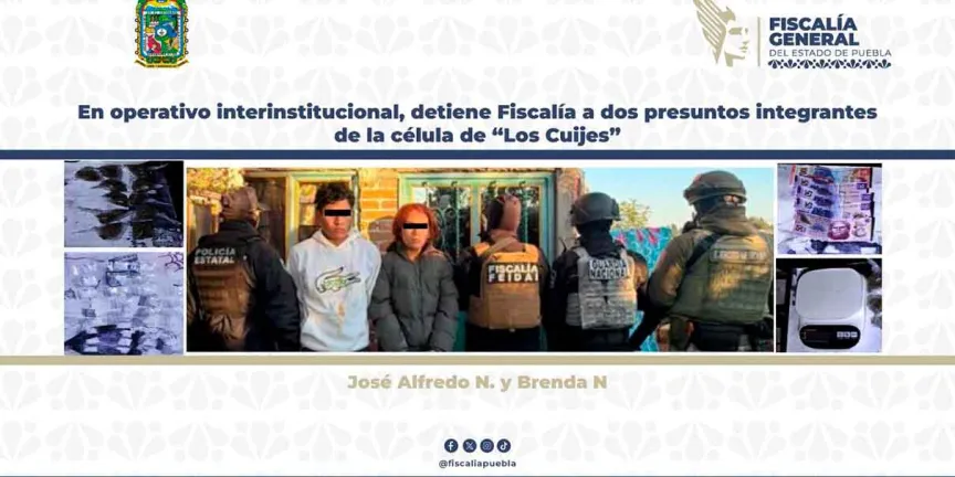 Caen presuntos miembros de “Los Cuijes” tras cateo en Puebla