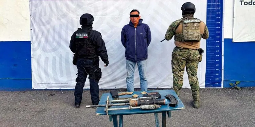 La Marina y Pemex detuvieron a huachicolero que operaba en la región de Huejotzingo