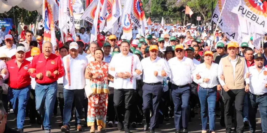 Puebla reafirma soberanía laboral en el Día del Trabajo