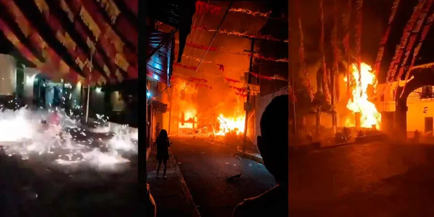 VIDEO IMPACTANTE. Explosión en fiesta patronal de Amatitán, Jalisco,  deja una mujer muerta y 25 heridos 