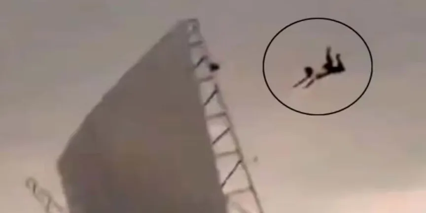 Vientos extremos levantan a un hombre y lo lanzan por los aires