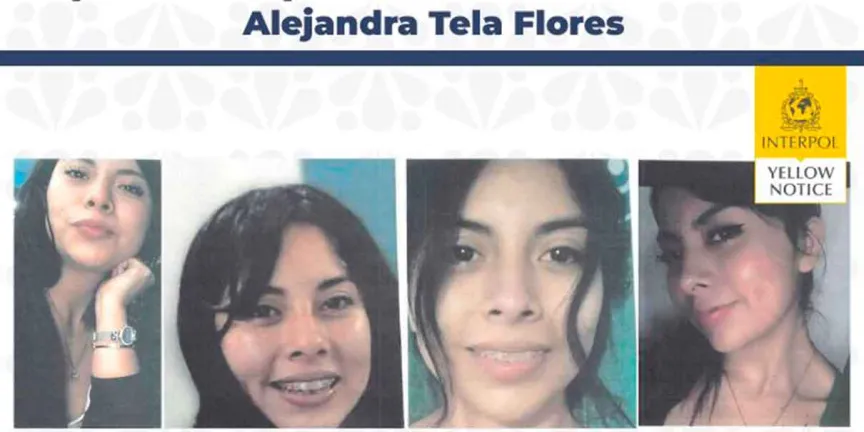 Interpol emite ficha amarilla por desaparición de Karla Alejandra Tela Flores en Puebla