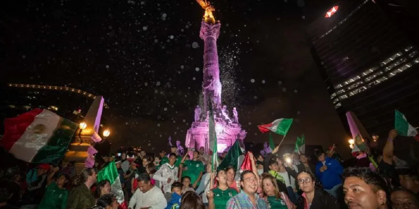 México celebra en Reforma su liderato del Grupo A en el Mundial 2026