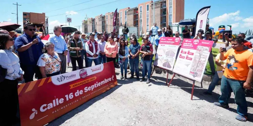 Con #CallesAl100 Pepe Chedraui impulsa trabajos de pavimentación en la Junta Auxiliar de Santo Tomás Chautla
