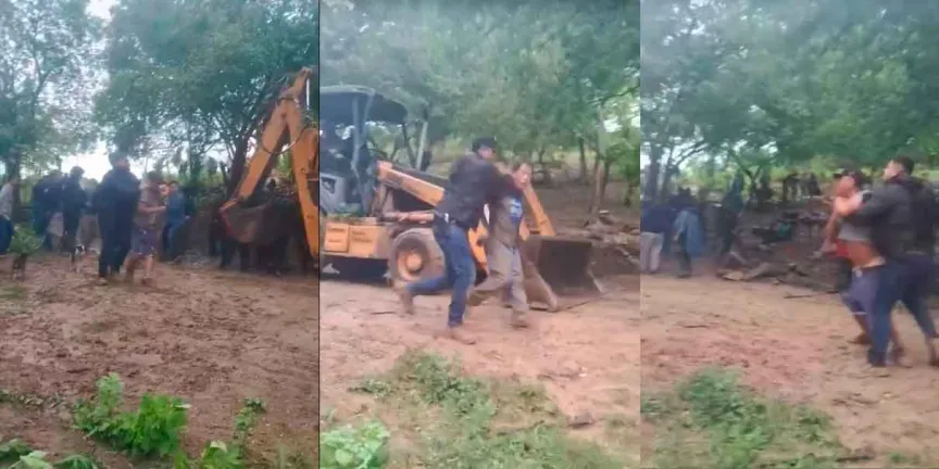 VIDEO. Desalojan a más de 90 familias del rancho La Peña en Tampamolón; campesinos denuncian abusos durante operativo