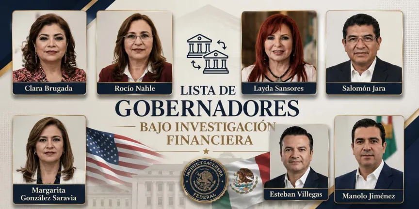 Autoridades de EE. UU. revisan finanzas de siete gobernadores mexicanos ante sospechas de lavado