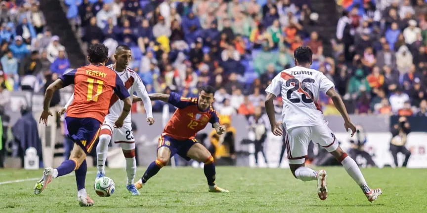 España derrota a Perú en Puebla con dominio total previo al Mundial