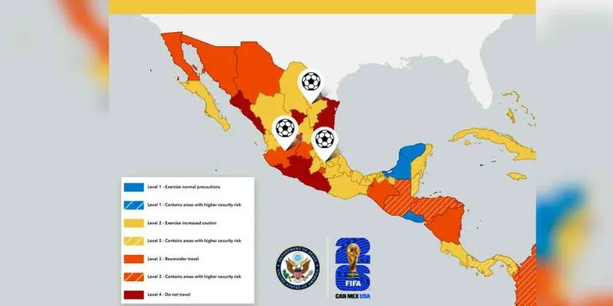 EEUU emite alerta para viajeros del Mundial 2026 en México