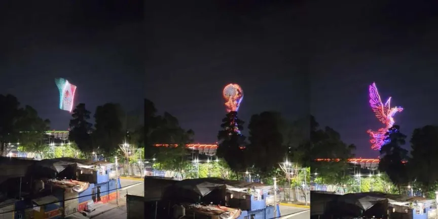 Filtran ensayo del show de drones para el Mundial 2026 en el Estadio Azteca