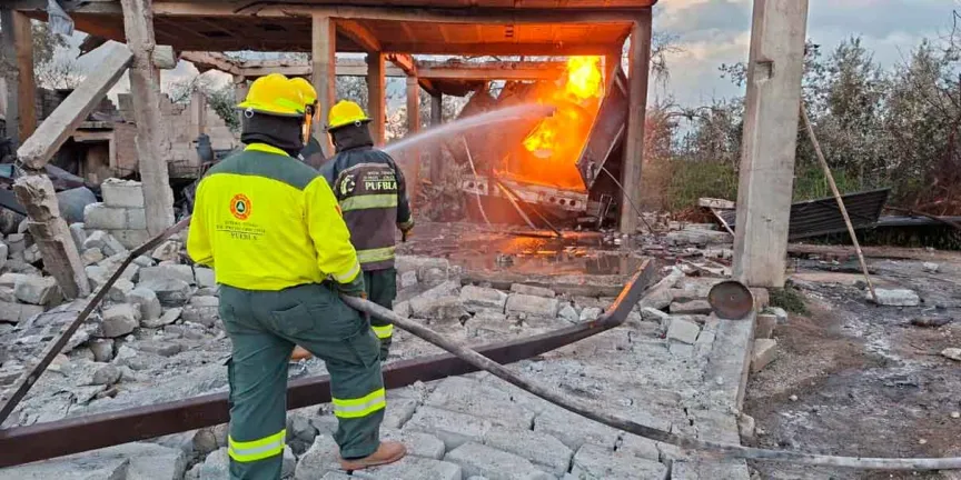 Fuerzas federales y Gobierno Estatal continúan labor de mitigación de riesgos en Tepeaca