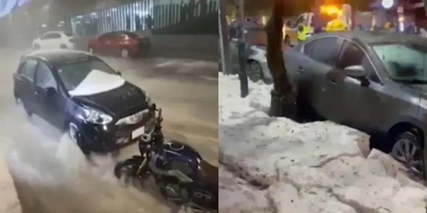 Granizo, inundaciones y caos vial en CDMX y Edomex tras lluvias intensas que paralizan la ciudad