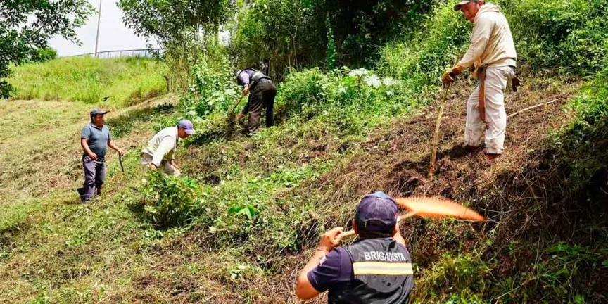   Puntual Impulsan mejor ambiente en Huauchinango con faena y jardín