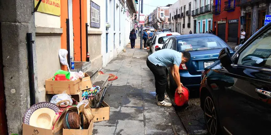  Inundación golpea al Centro Histórico de Puebla y deja restaurantes con pérdidas millonarias