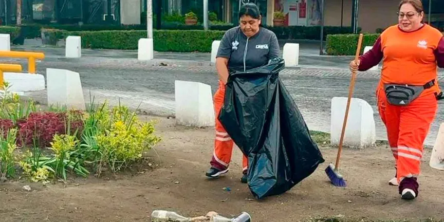 Refuerza Gobierno de Pepe Chedraui labores de limpieza en diversos puntos de la capital posterior al partido de México