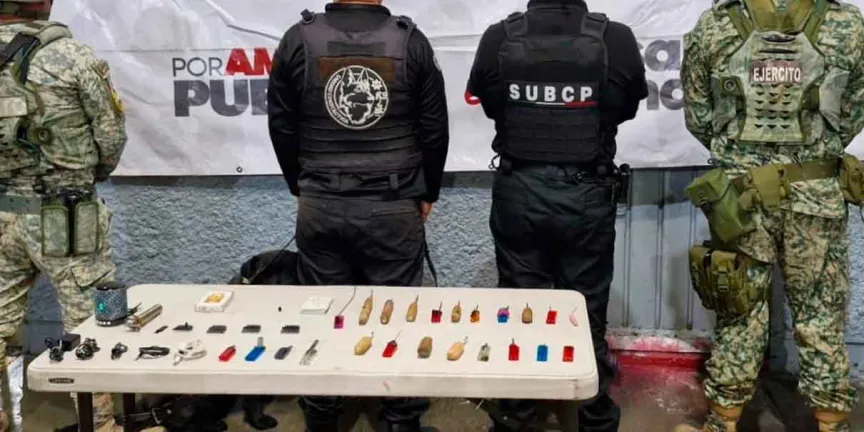 SSP y DEFENSA realizan operativo de revisión en el penal de Cholula