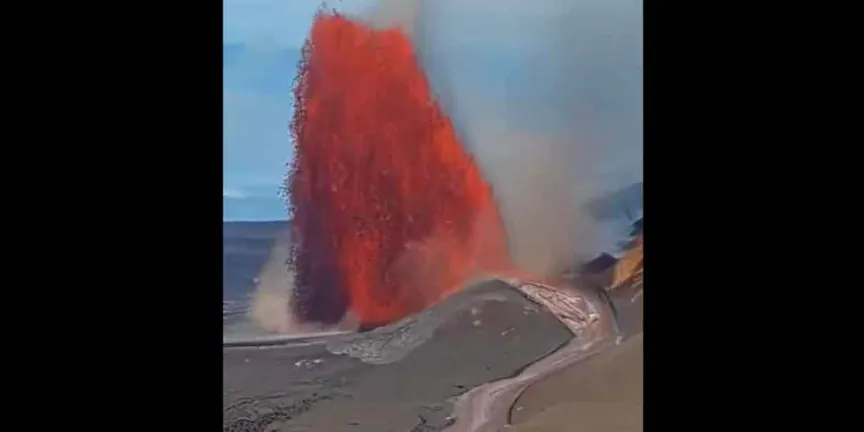 Video muestra impresionantes fuentes de lava de más de 200 metros durante la erupción del volcán Kilauea en Hawái