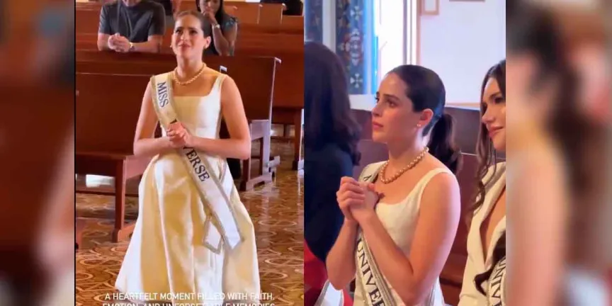 Video viral: Fátima Bosch entra de rodillas a una basílica y desata debate en redes