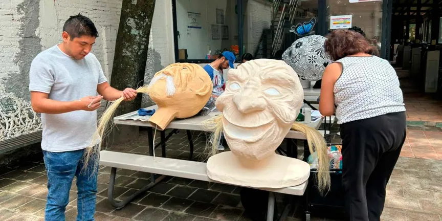 Taller de Cartonería y Danza en Casa de Cultura de Acapetlahuacan en Atlixco