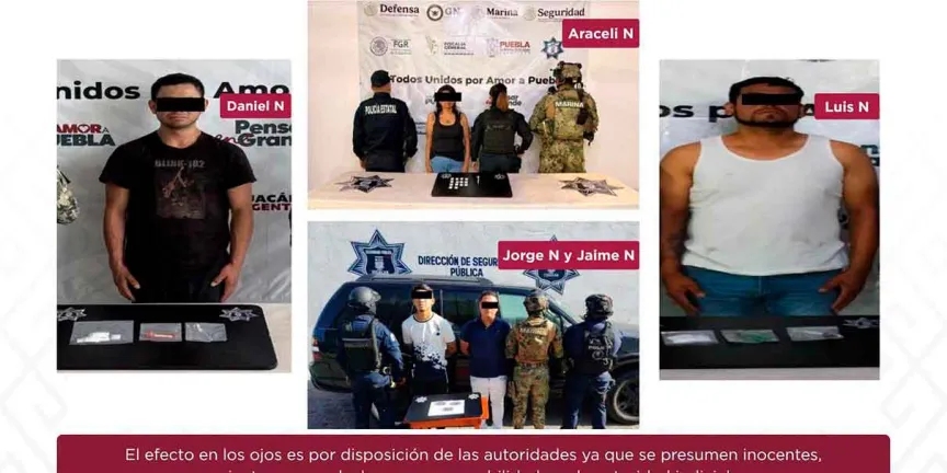 Operativos en Tehuacán dejan cinco detenidos por presunto narcomenudeo