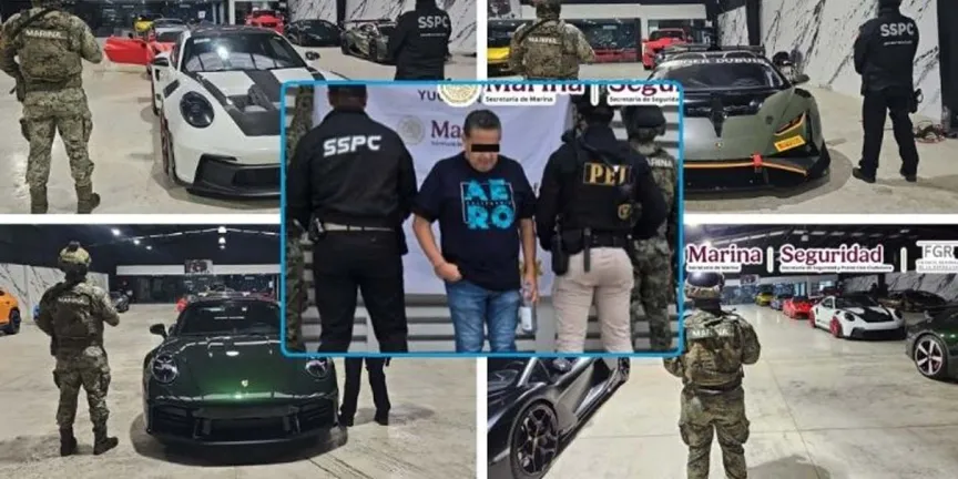 Detienen a empresario vinculado a Rutilio Escandón; decomisan Ferrari y Lamborghini