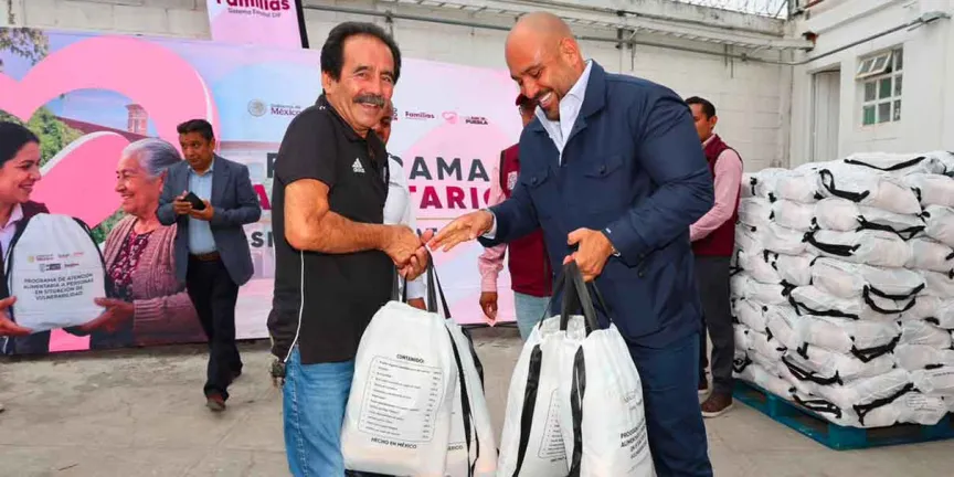 SEDIF lleva canastas alimentarias a San Felipe Hueyotlipan y refuerza atención a sectores vulnerables