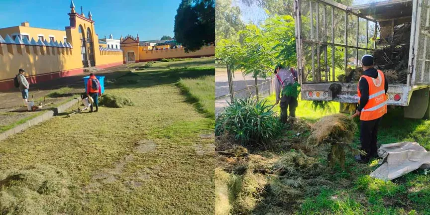 Tonantzin Fernández fortalece el mantenimiento urbano en San Pedro Cholula