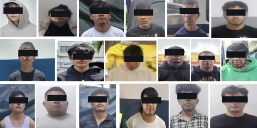 Capturan a 54 presuntos integrantes de La Unión Tepito; aseguran marihuana, cocaína y metanfetamina