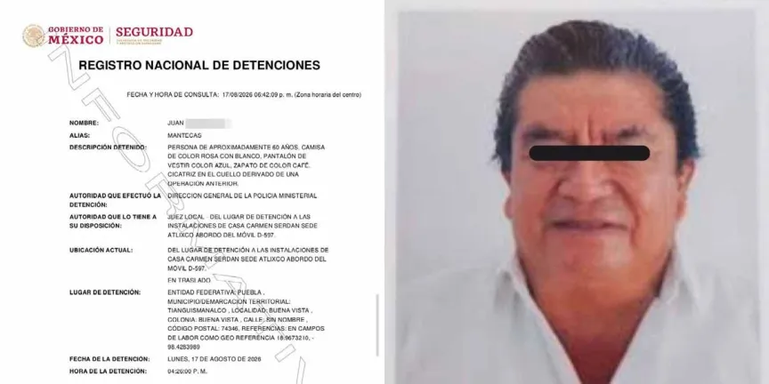 Detienen al edil de Tianguismanalco por presunto abuso sexual 