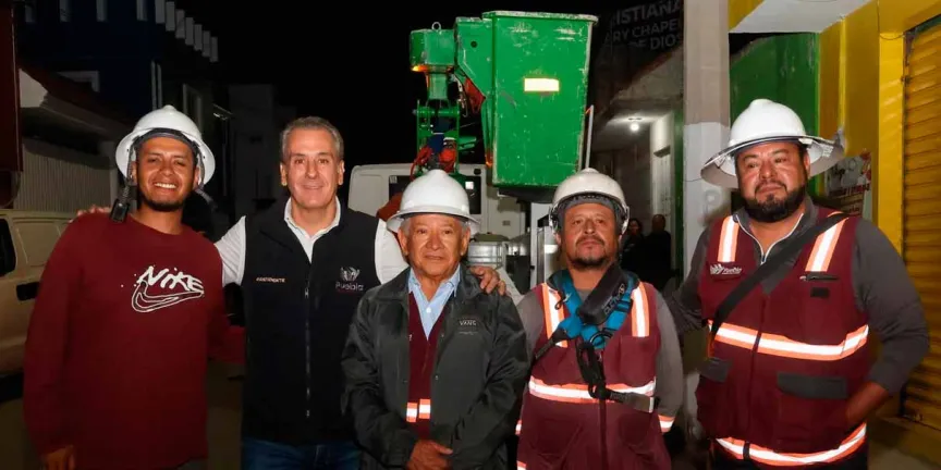 Con Puebla Brilla, José Chedraui moderniza al 100% alumbrado en Jardines de San José