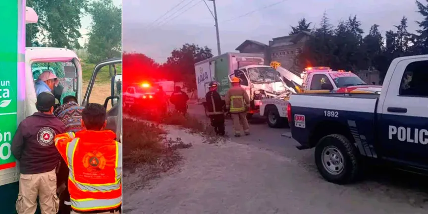 Accidente en Tlachichuca dejó prensado a trabajador de Lala 