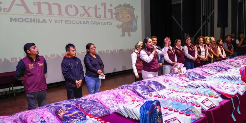 Tonantzin Fernández impulsa apoyos escolares para fortalecer a familias cholultecas