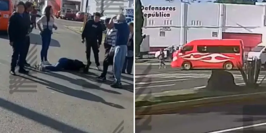 Transporte público embiste a mujer cuando cruzaba la Diagonal Defensores de la República