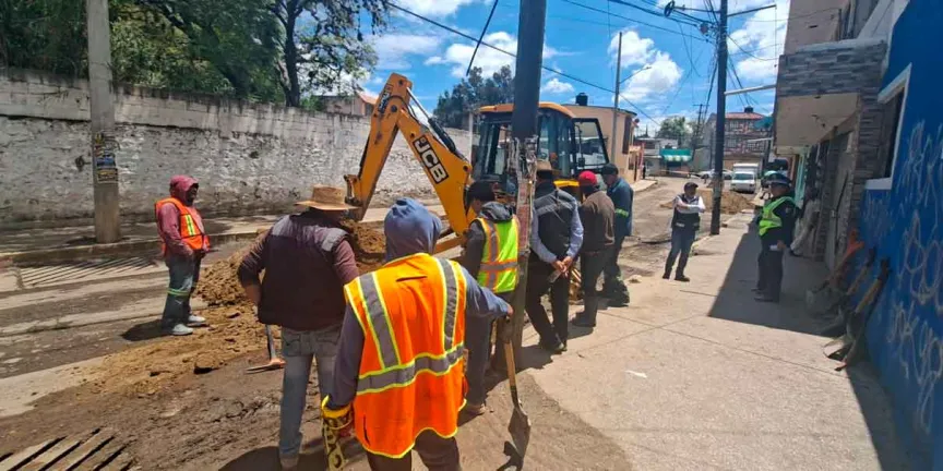 Agua de Puebla inició la rehabilitación de las redes de agua potable y drenaje sanitario en la colonia Ignacio Zaragoza