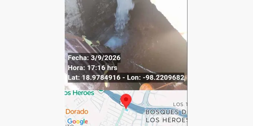 Agua de Puebla normaliza servicio en Los Héroes tras falla en la red