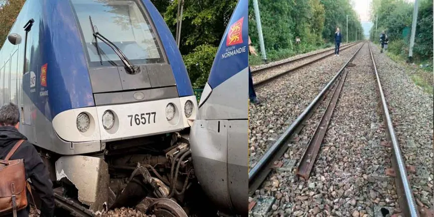 Posible sabotaje provocó descarrilamiento de tren en Francia y dejo 44 heridos