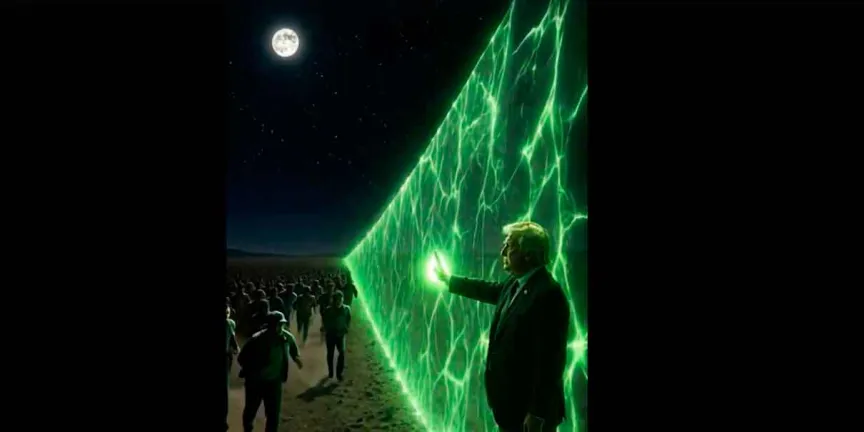 La Casa Blanca difunde VIDEO de Trump usando anillo de Linterna Verde contra migrantes 